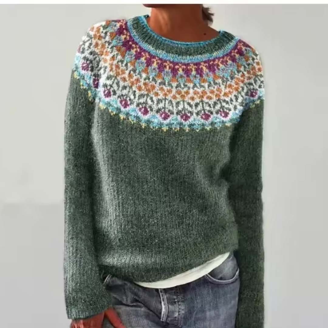 Silvana | Accogliente maglione retrò