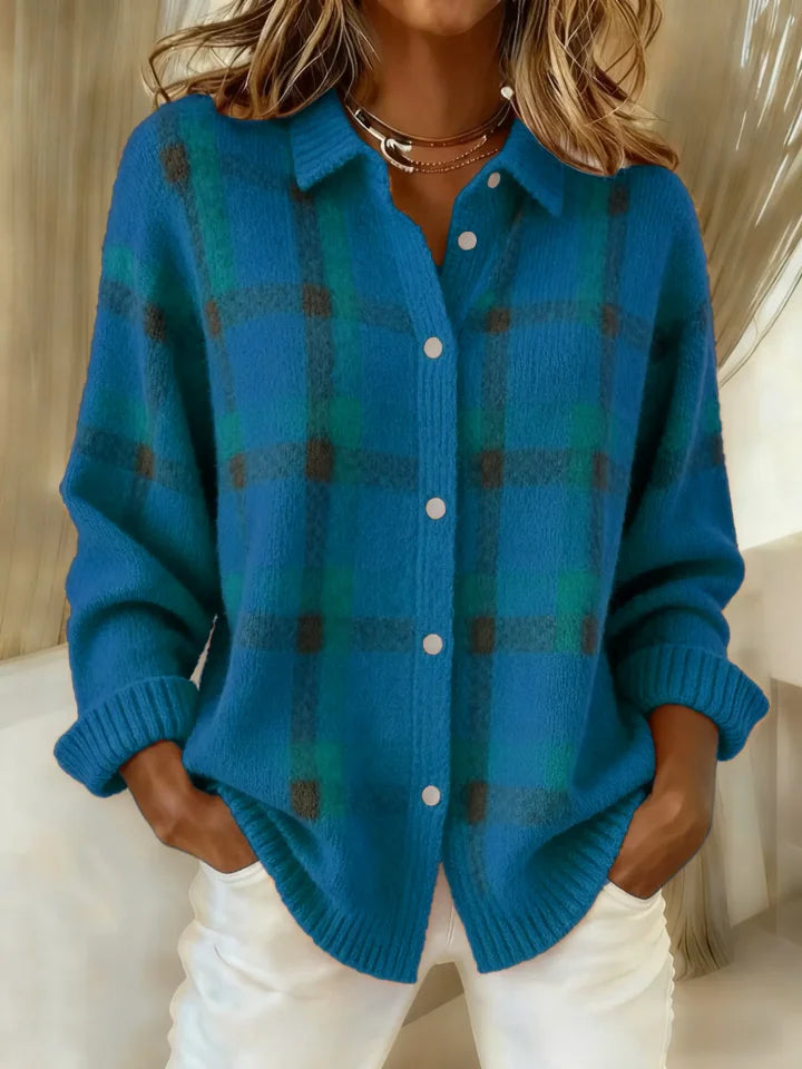 Cait | Vibrant Soft Button-Up Sweater