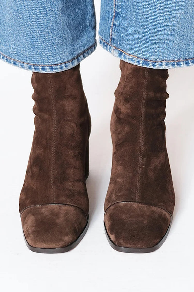 Naia | Square Toe Heeled Boots