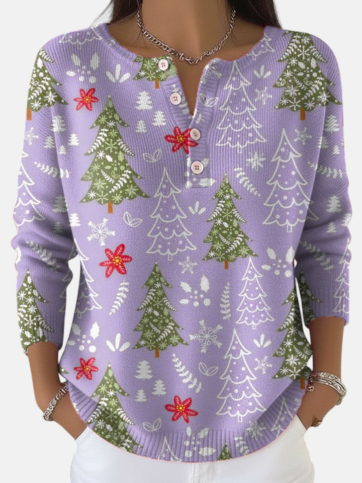 Sofie | Button-Detail Christmas Sweater