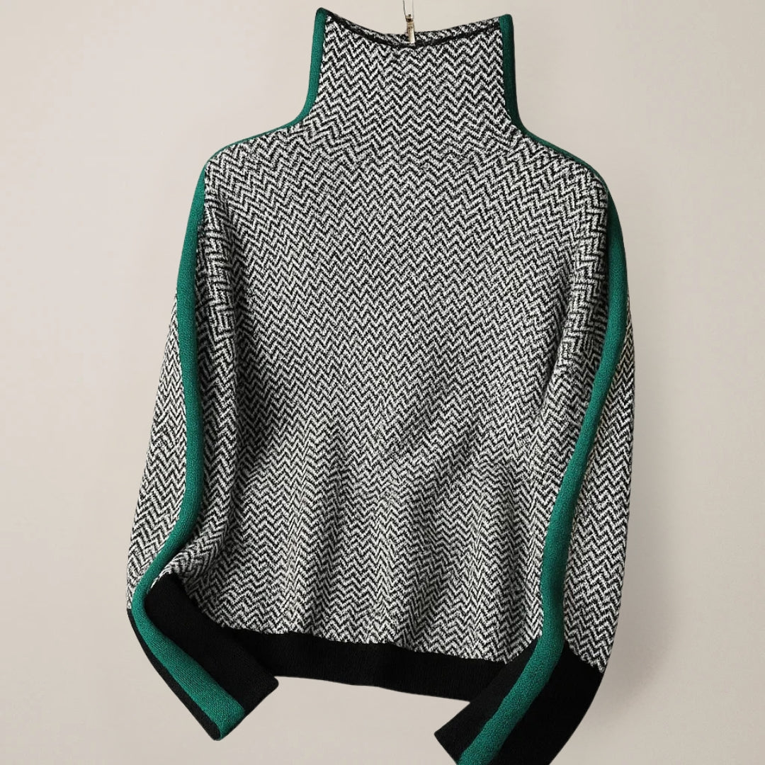 Martina | Cozy High Neck Knit Sweater