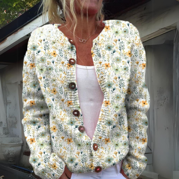 Leilani™ - Cozy and Elegant Floral Print Cardigan