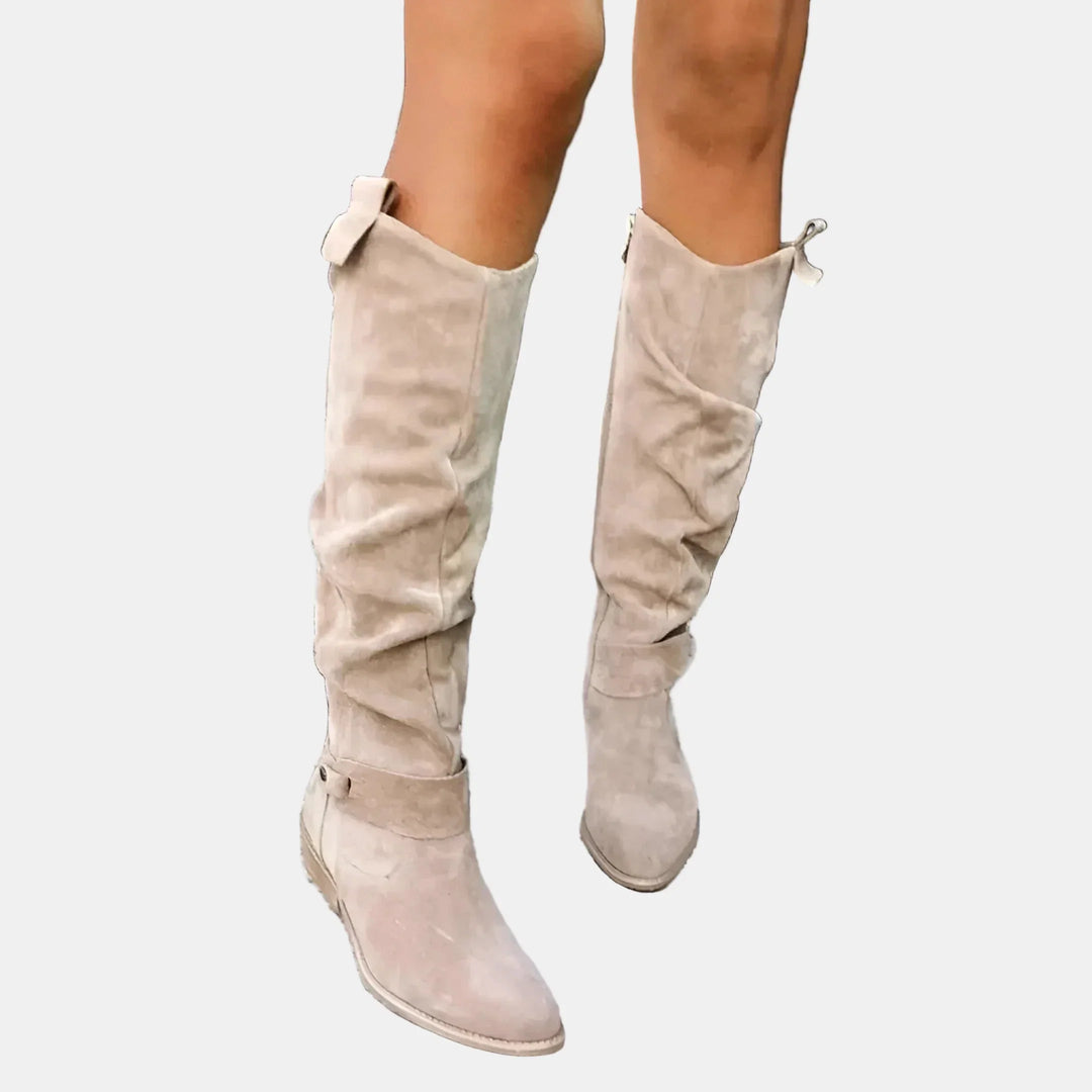 Gissy | Suede Low-Heeled Boots