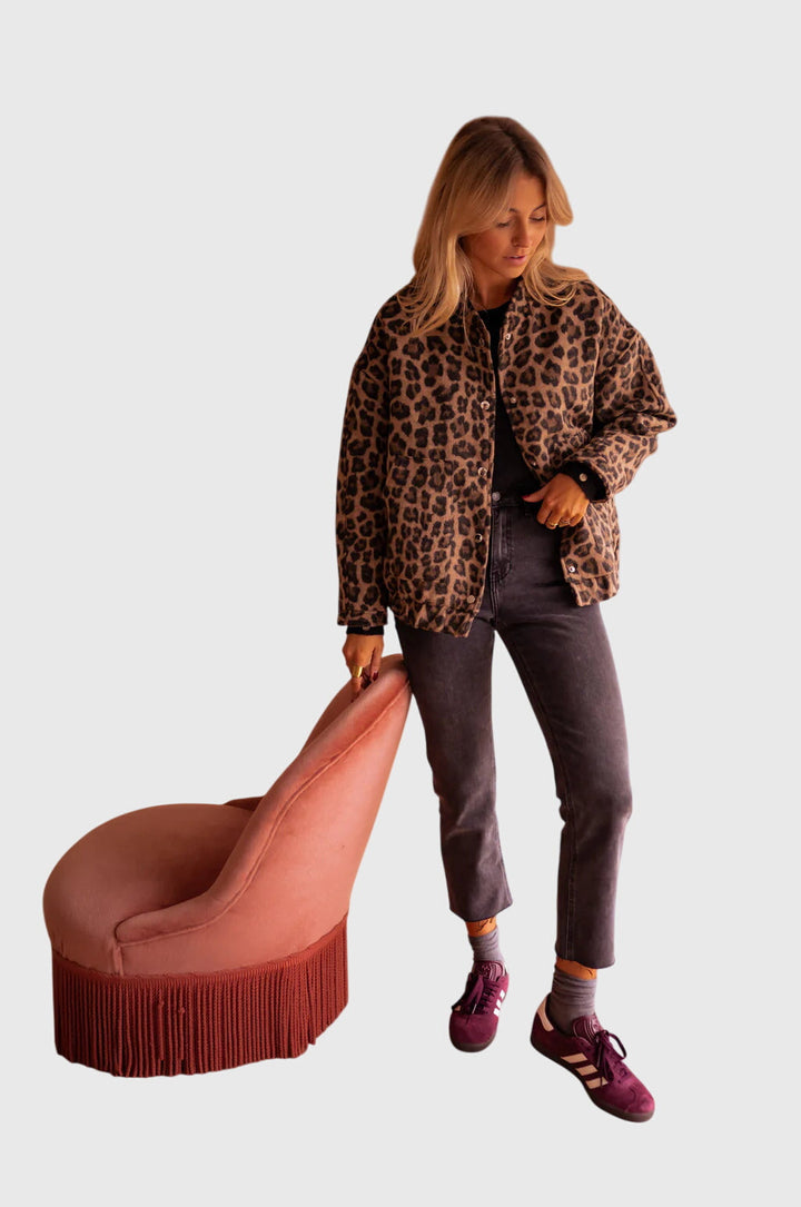 Elodie | Chic Leopard Print Jacket