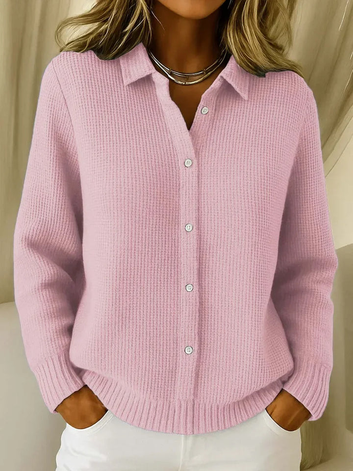 Katrina | Textured Knit Button-Up Cardigan