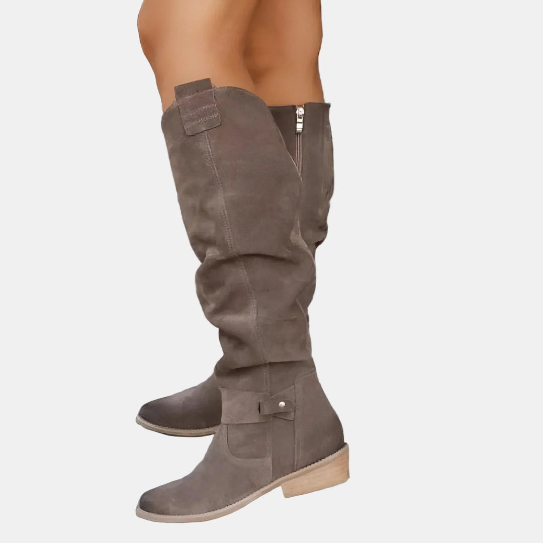 Gissy | Suede Low-Heeled Boots