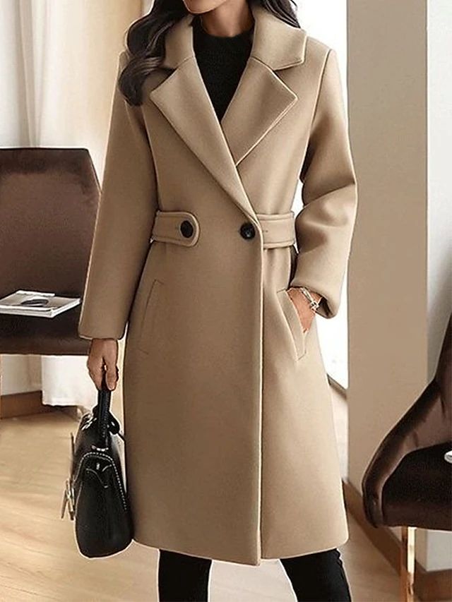 Delilah | Elegant Tailored Belted Silhouette Overcoat