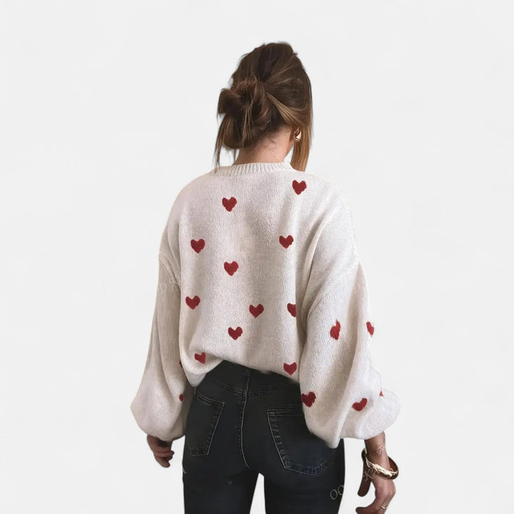 Hearts Knit Wool Sweater by Isla