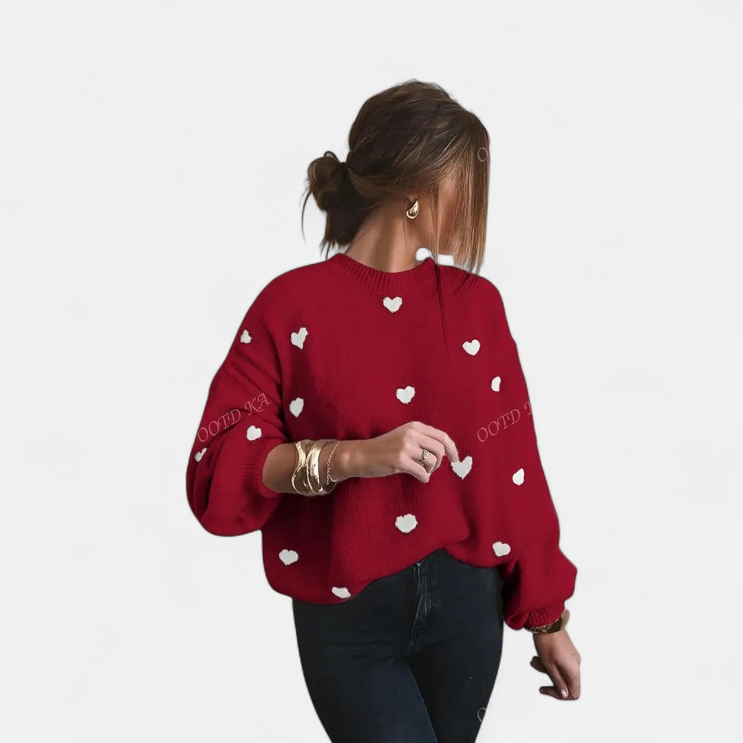Hearts Knit Wool Sweater by Isla