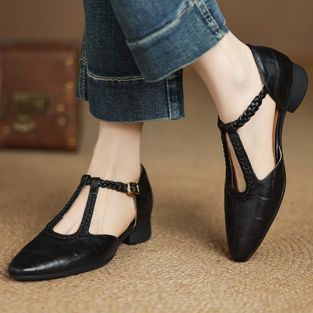 Annie | Kepa Leather Mary Jane Shoes