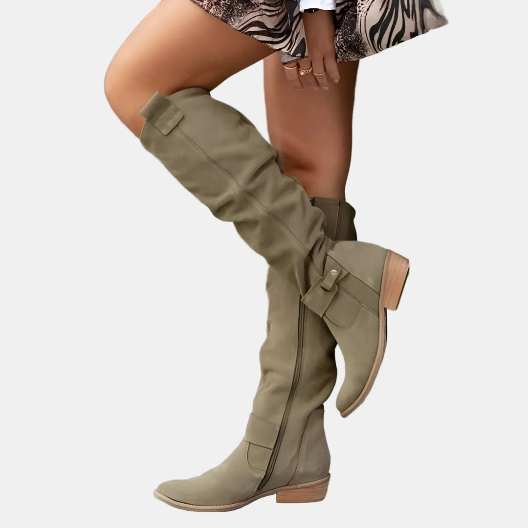 Gissy | Suede Low-Heeled Boots