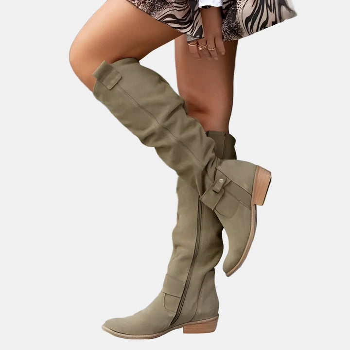 Gissy | Suede Low-Heeled Boots