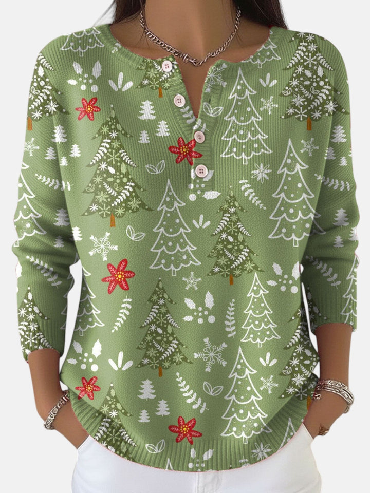 Sofie | Button-Detail Christmas Sweater