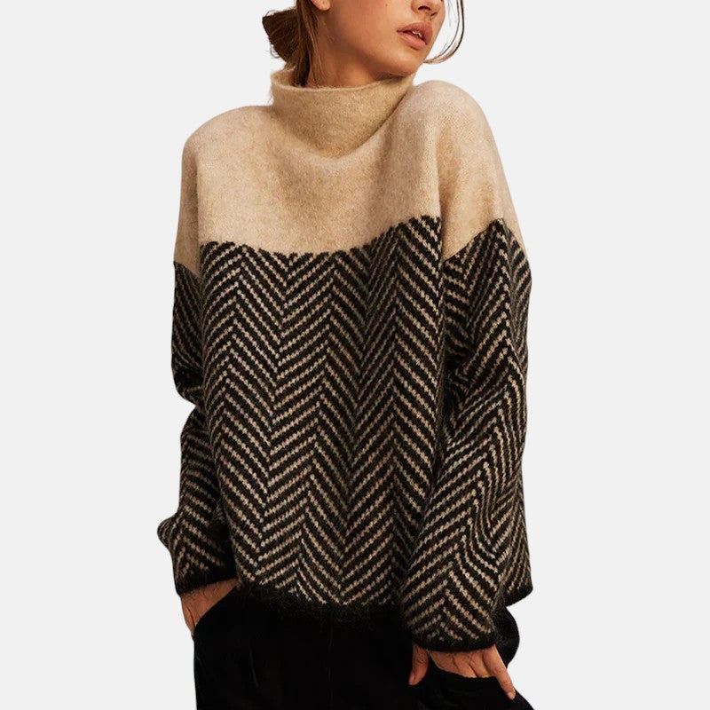 Herringbone Knit Sweater by Eva