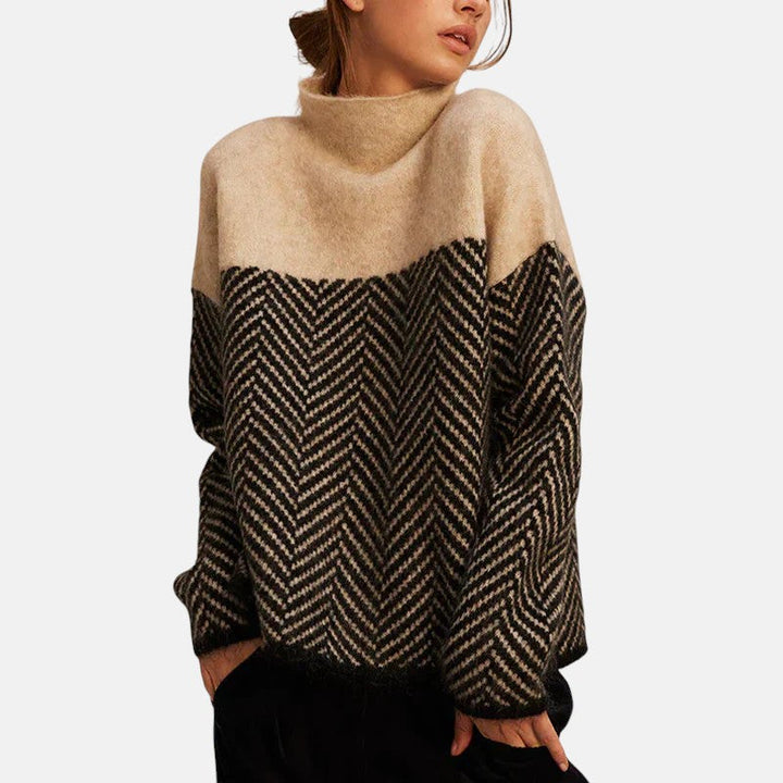 Herringbone Knit Sweater by Eva