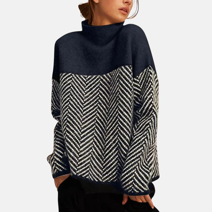 Herringbone Knit Sweater by Eva