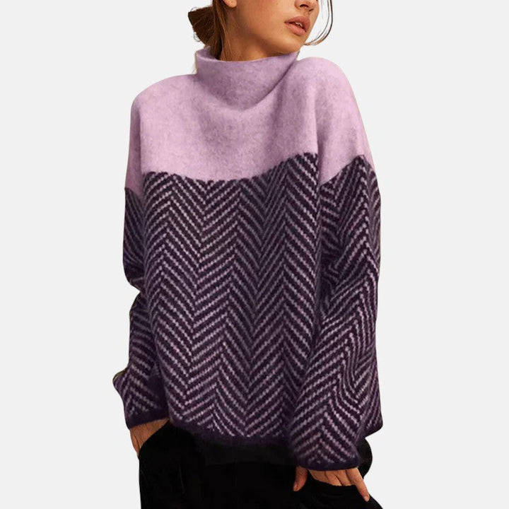 Herringbone Knit Sweater by Eva
