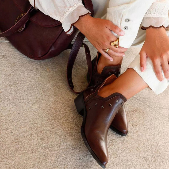 Evelyn | Studded Western Boots