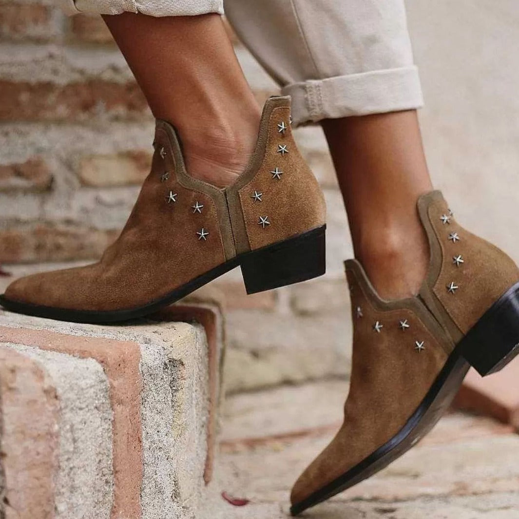 Evelyn | Studded Western Boots