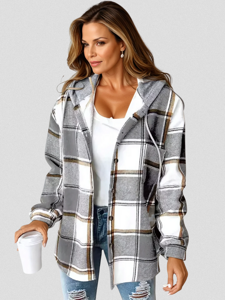 Camden Plaid Hooded Shirt Jacket