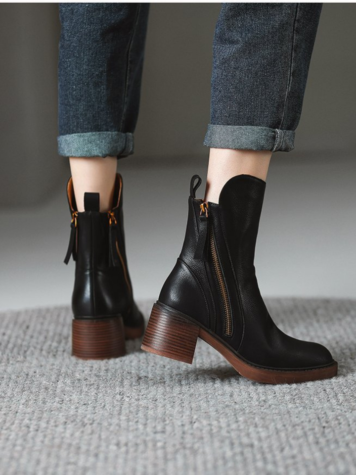 Barbara | Chunky Heel Ankle Boots