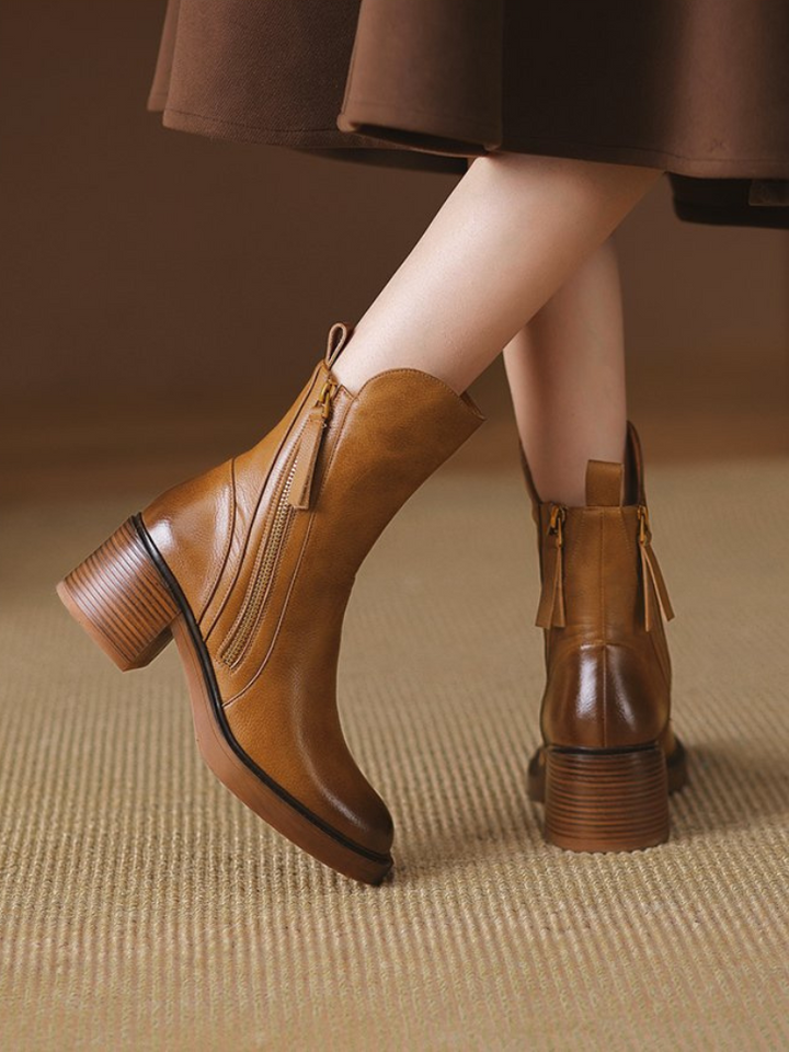Barbara | Chunky Heel Ankle Boots