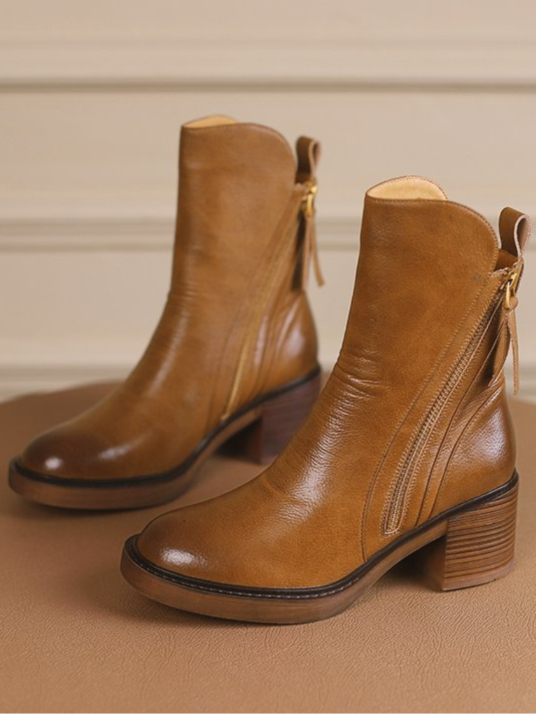 Barbara | Chunky Heel Ankle Boots