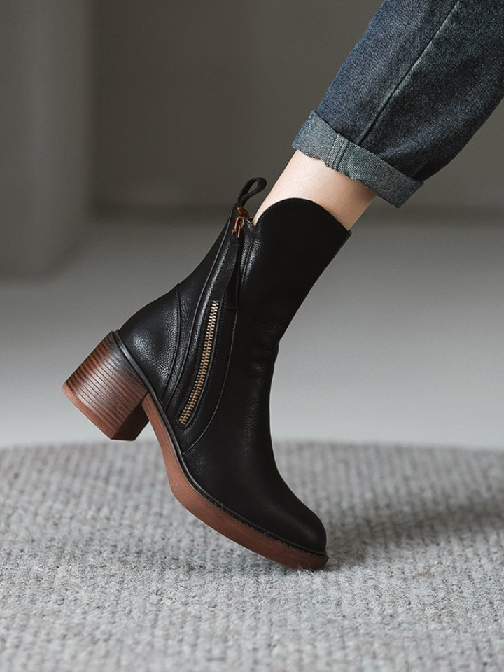 Barbara | Chunky Heel Ankle Boots