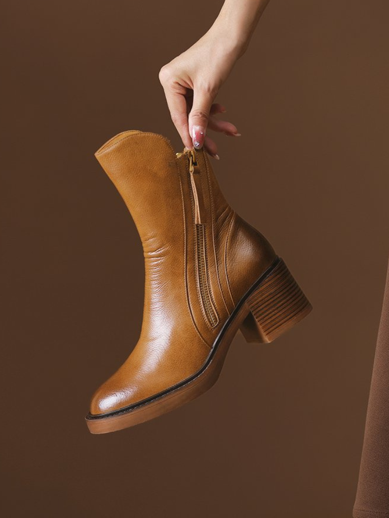 Barbara | Chunky Heel Ankle Boots