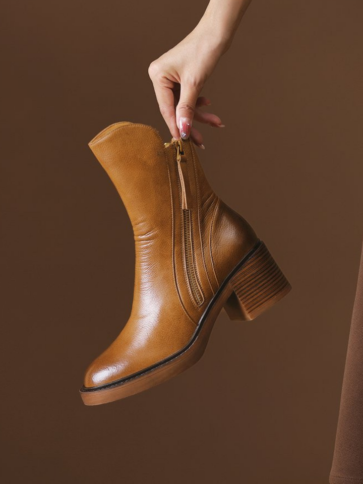 Barbara | Chunky Heel Ankle Boots