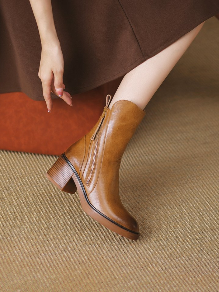 Barbara | Chunky Heel Ankle Boots