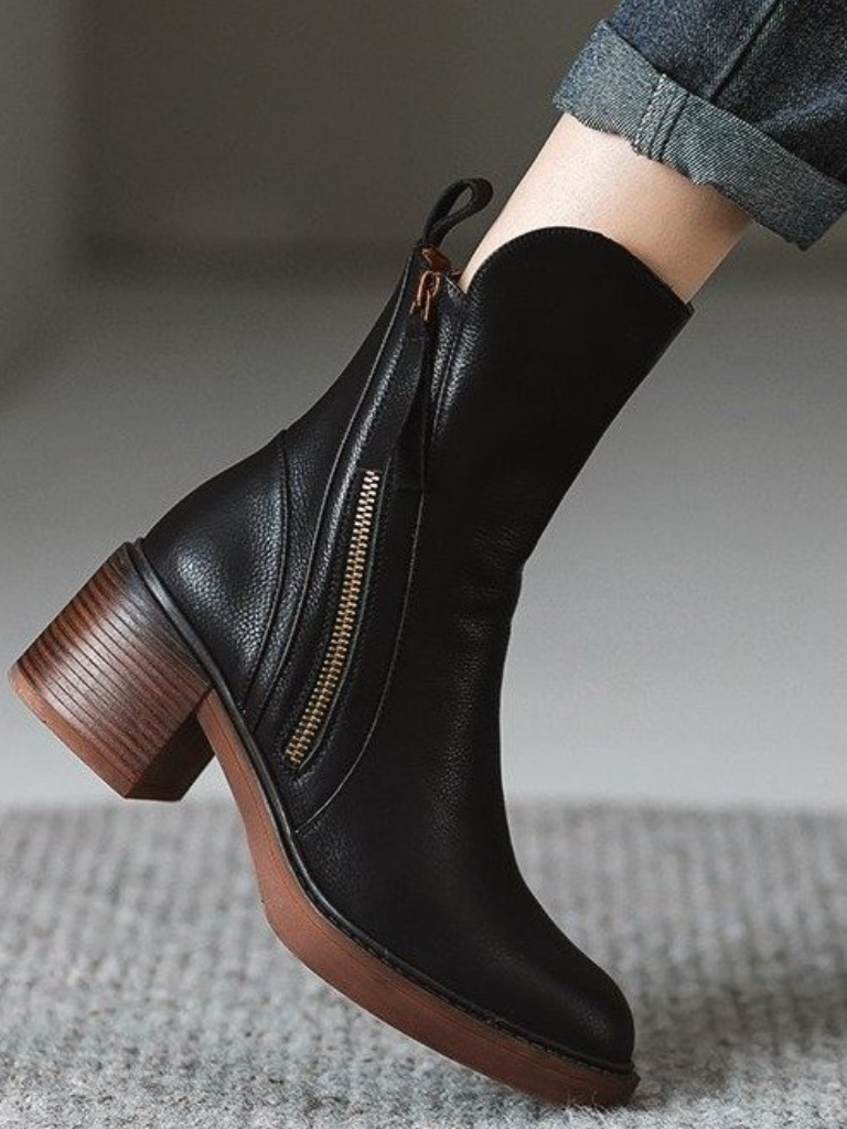 Barbara | Chunky Heel Ankle Boots