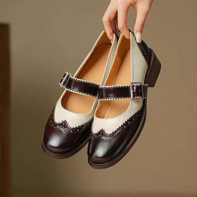 Annie | Miana Leather Mary Jane Shoes