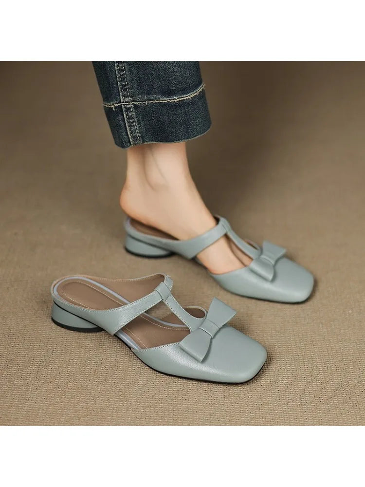 Annie | Cozy Square Toe Slippers