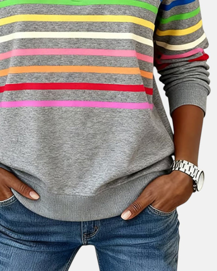 Vienna | Colorful Striped Zip-Up Hoodie