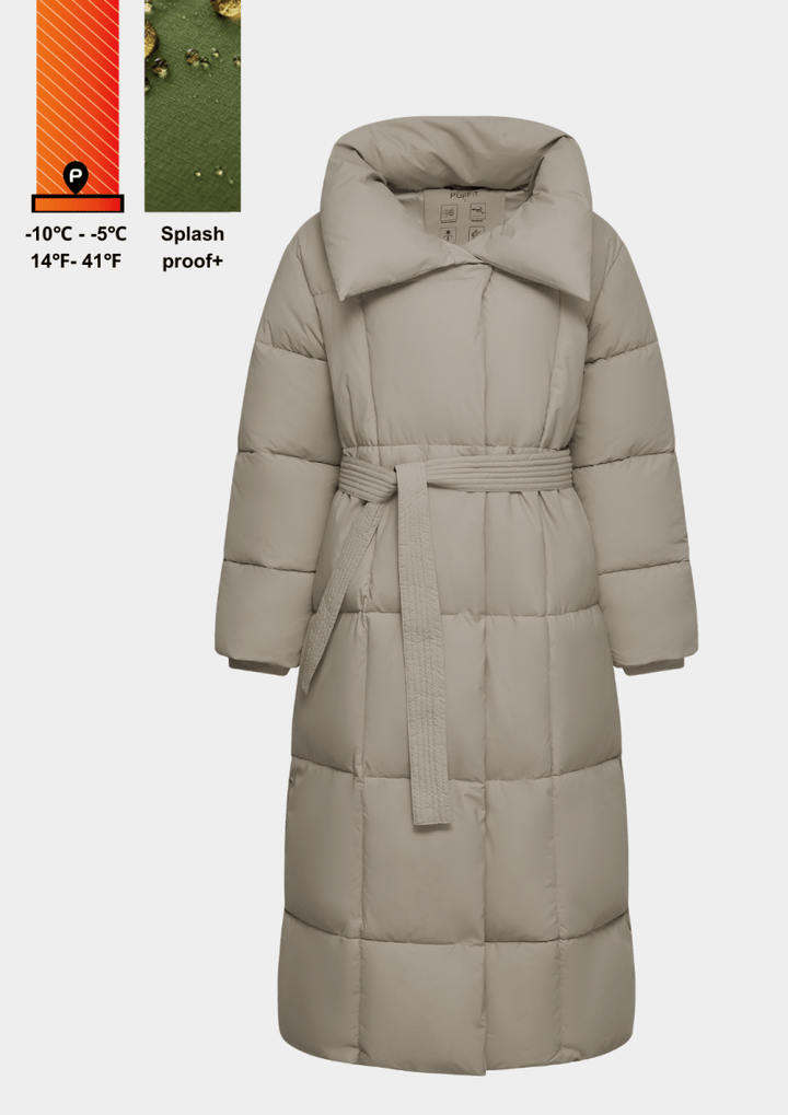 BLAIRE | OVERSIZED BULLET BUTTON PUFFER JACKET IN EXTRA LONG LENGTH