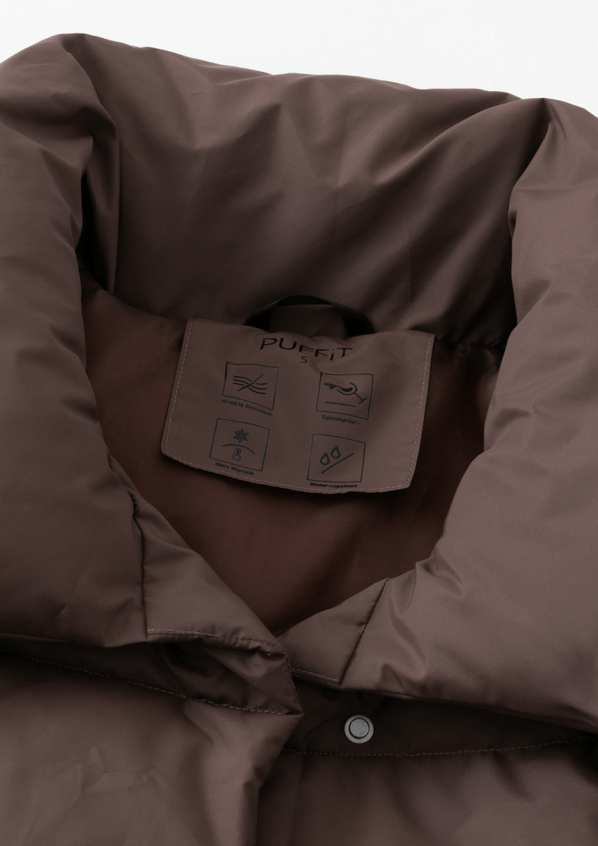 BLAIRE | OVERSIZED BULLET BUTTON PUFFER JACKET IN EXTRA LONG LENGTH