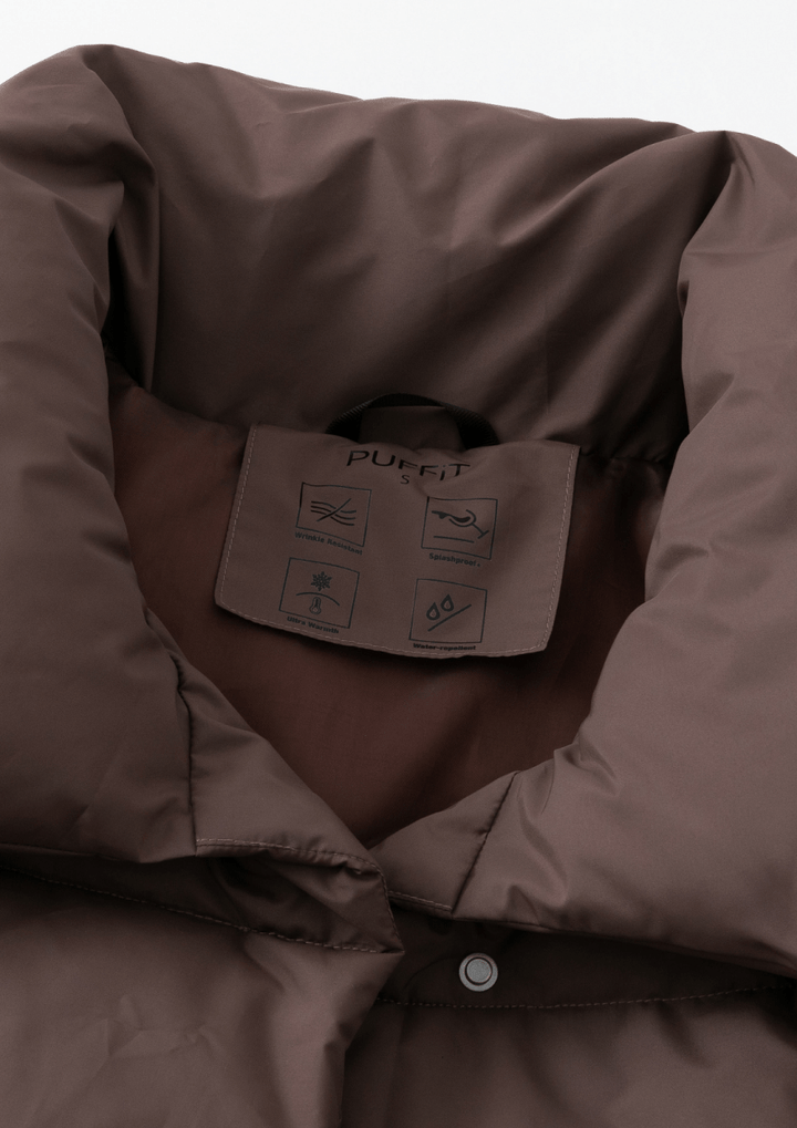 BLAIRE | OVERSIZED BULLET BUTTON PUFFER JACKET IN EXTRA LONG LENGTH