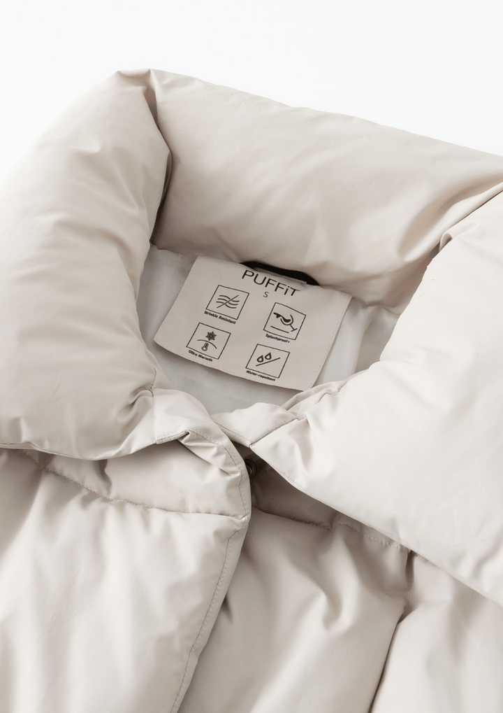 BLAIRE | OVERSIZED BULLET BUTTON PUFFER JACKET IN EXTRA LONG LENGTH