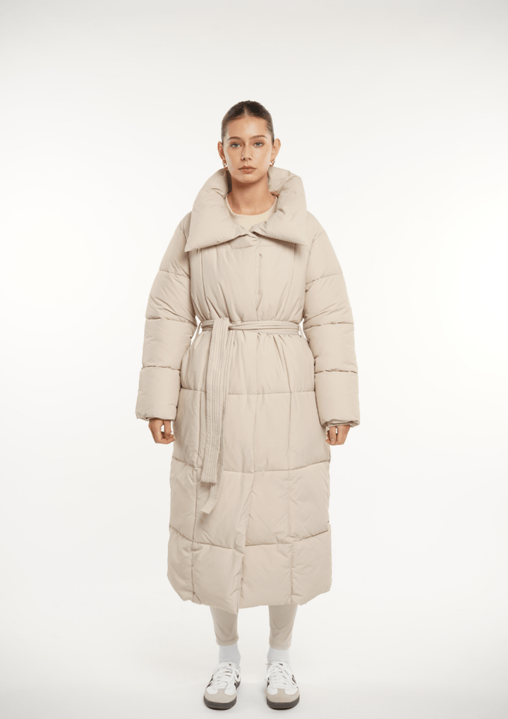BLAIRE | OVERSIZED BULLET BUTTON PUFFER JACKET IN EXTRA LONG LENGTH