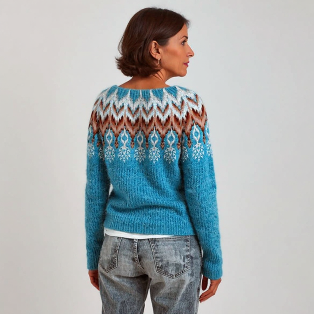 Kayla | Timeless Icelandic Pattern Knit Sweater