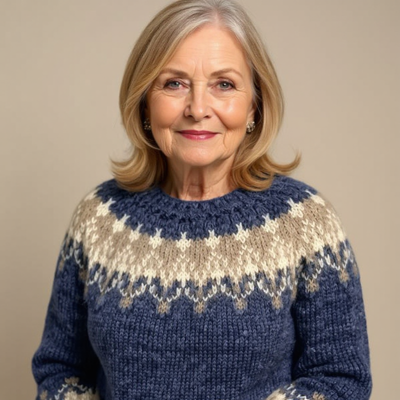 Gabriella | Cozy Icelandic Crewneck Knit Sweater