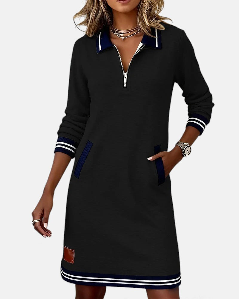 Jeanne | Elegant Long-Sleeve Cotton Dress