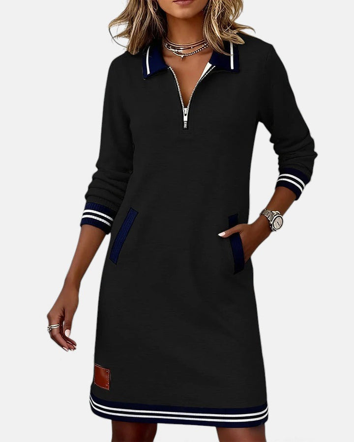 Jeanne | Elegant Long-Sleeve Cotton Dress