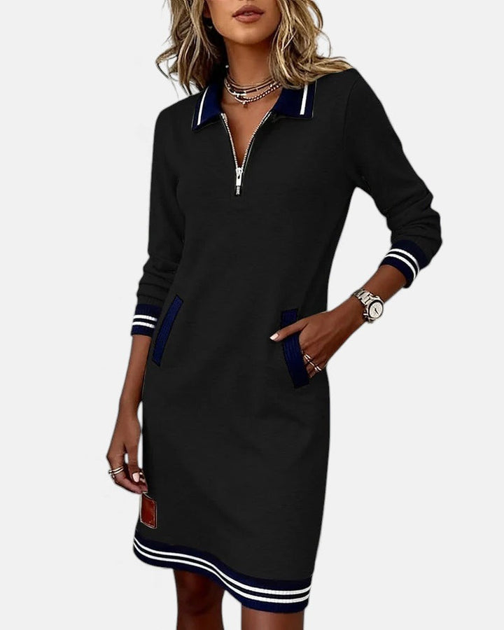 Gayle | Chic Long-Sleeve Dress in Cotton