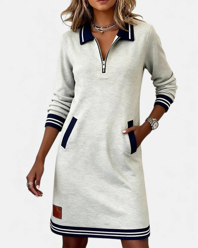 Gayle | Chic Long-Sleeve Dress in Cotton