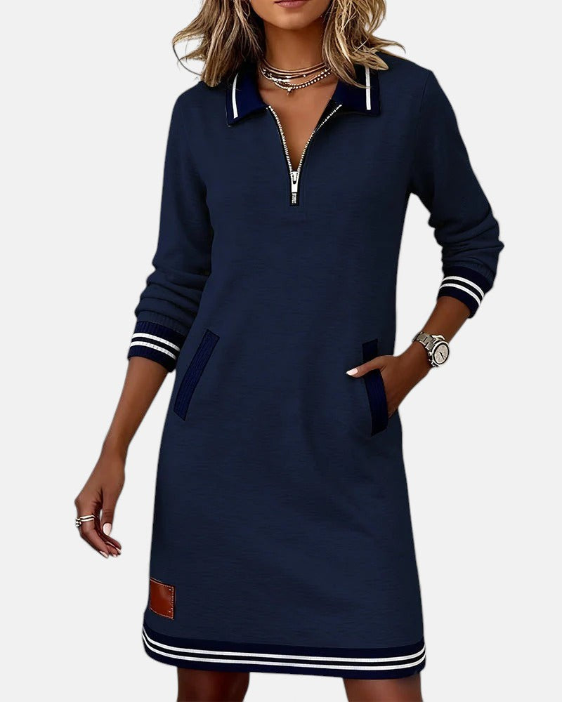 Gayle | Chic Long-Sleeve Dress in Cotton