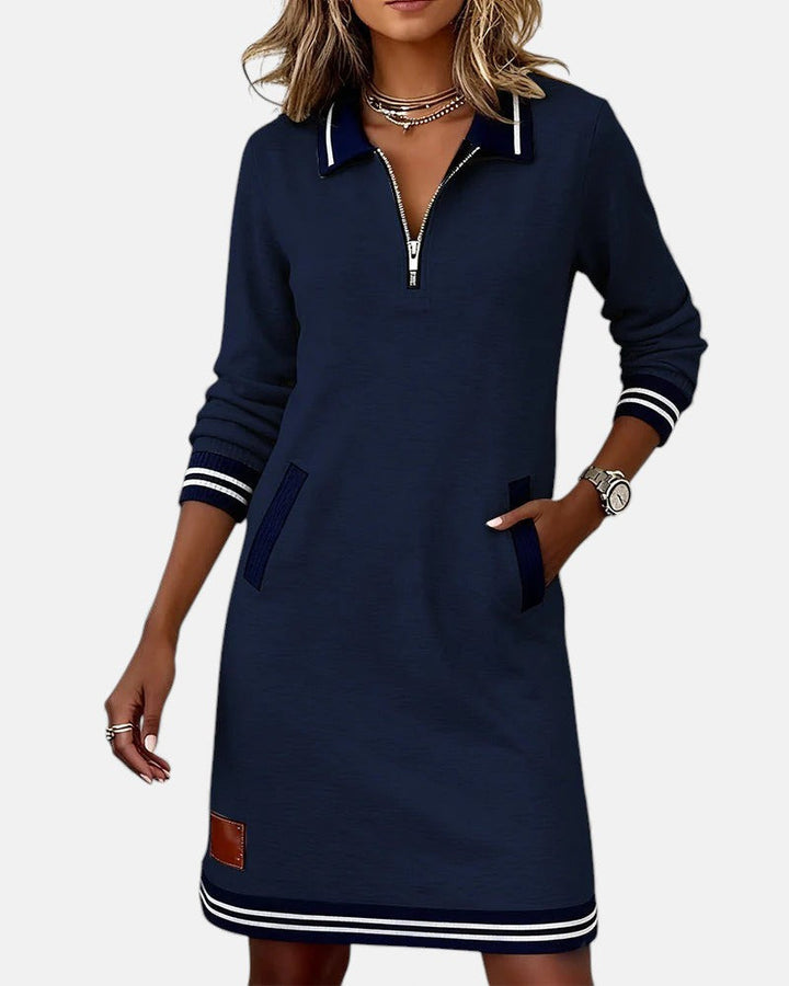 Gayle | Chic Long-Sleeve Dress in Cotton