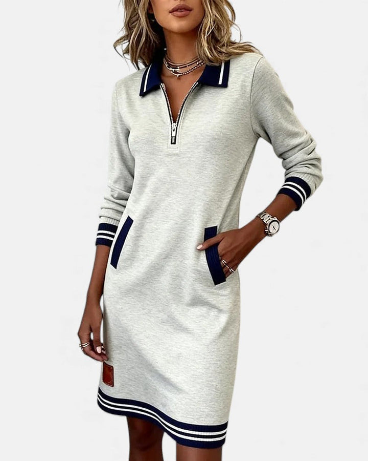 Gayle | Chic Long-Sleeve Dress in Cotton