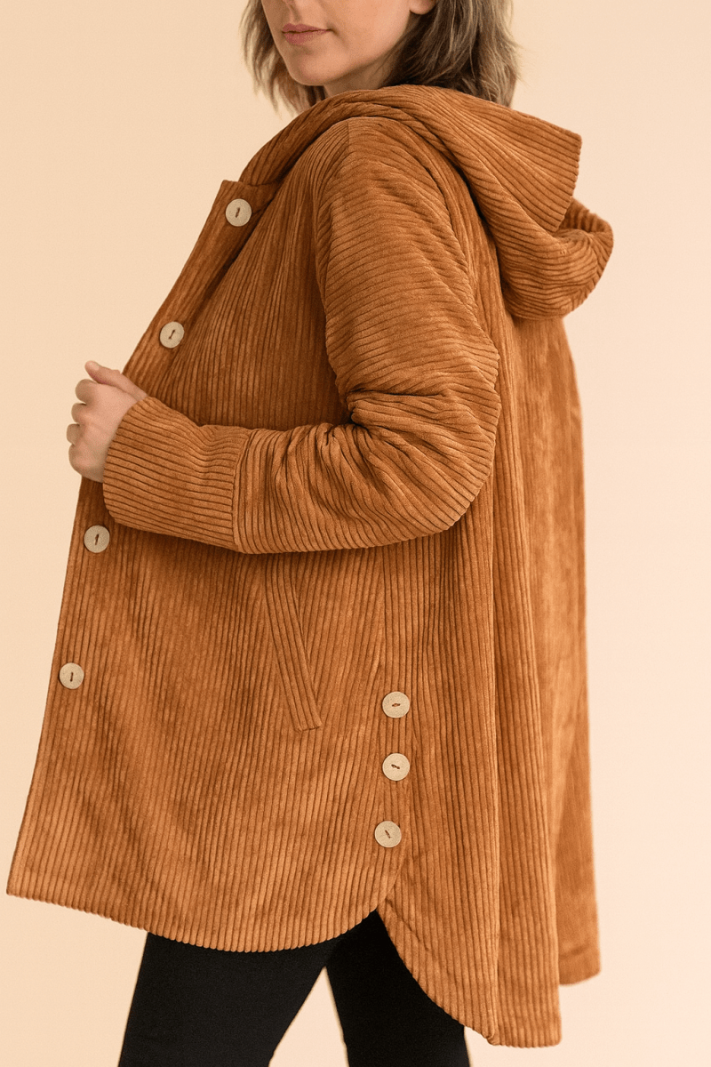 INDIE | CORDUROY HOODED COAT